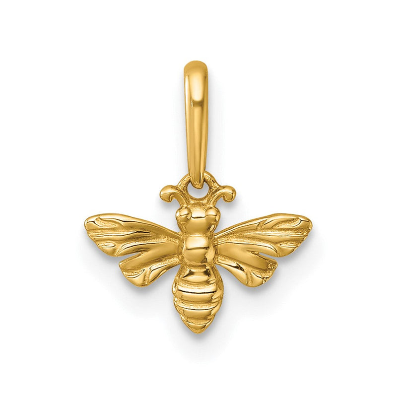 14K Gelbgold Poliert Biene Anhänger