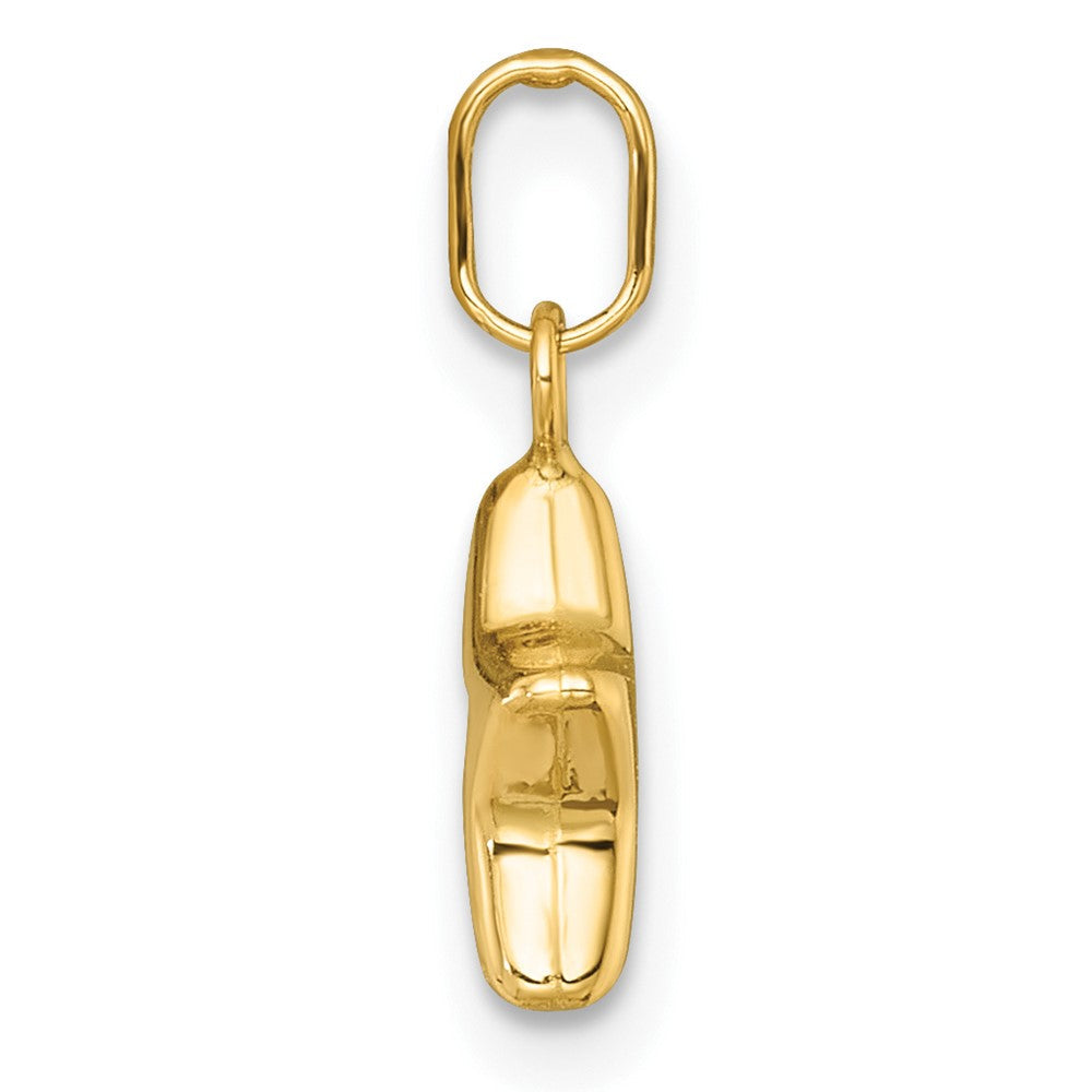 14K Gelbgold Poliert 3d Stern Charm Anhänger