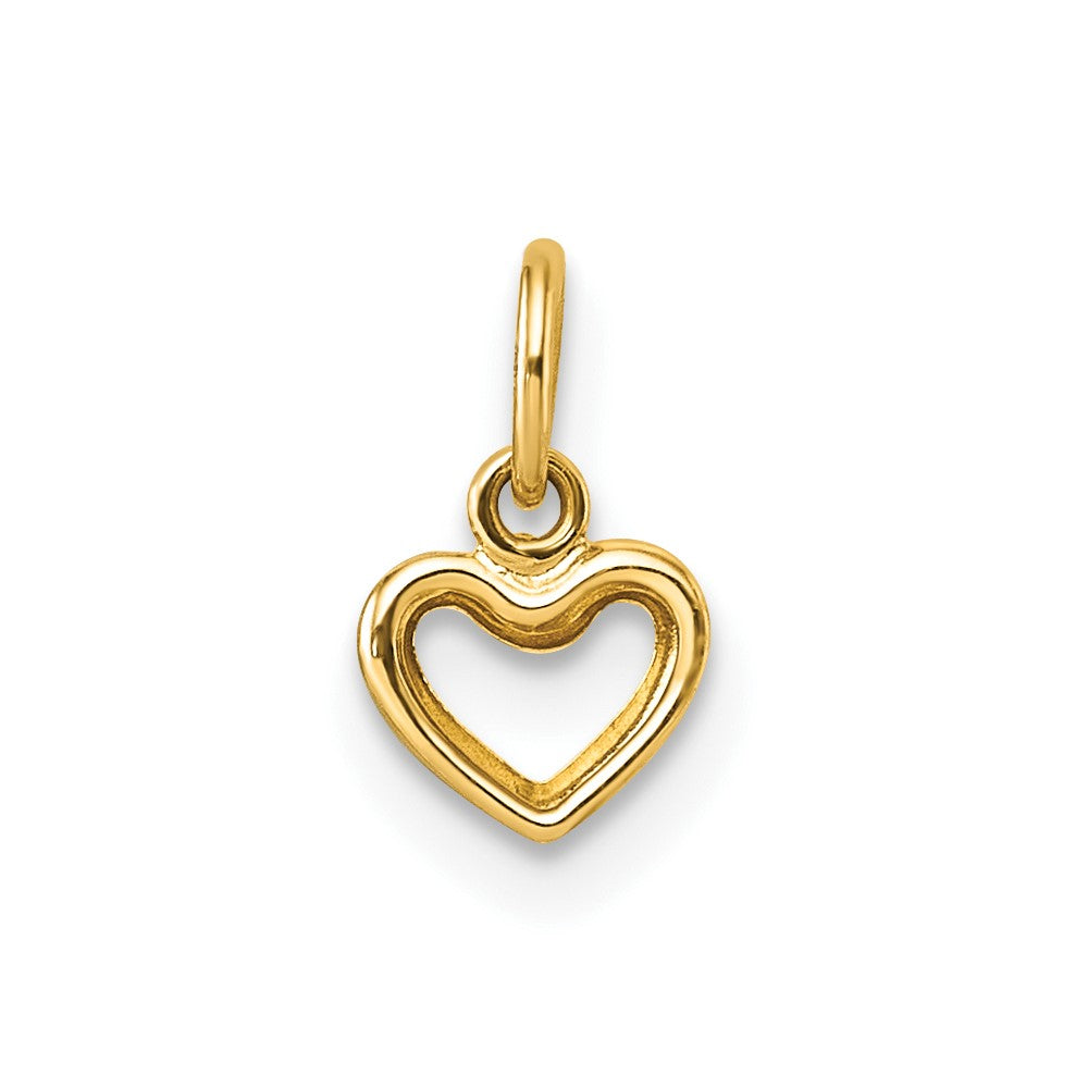 14K Gelbgold Poliert Herz Anhänger