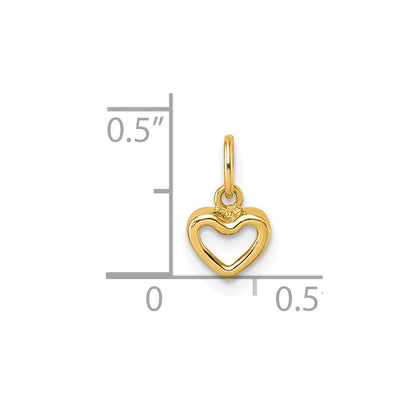 14K Gelbgold Poliert Herz Anhänger