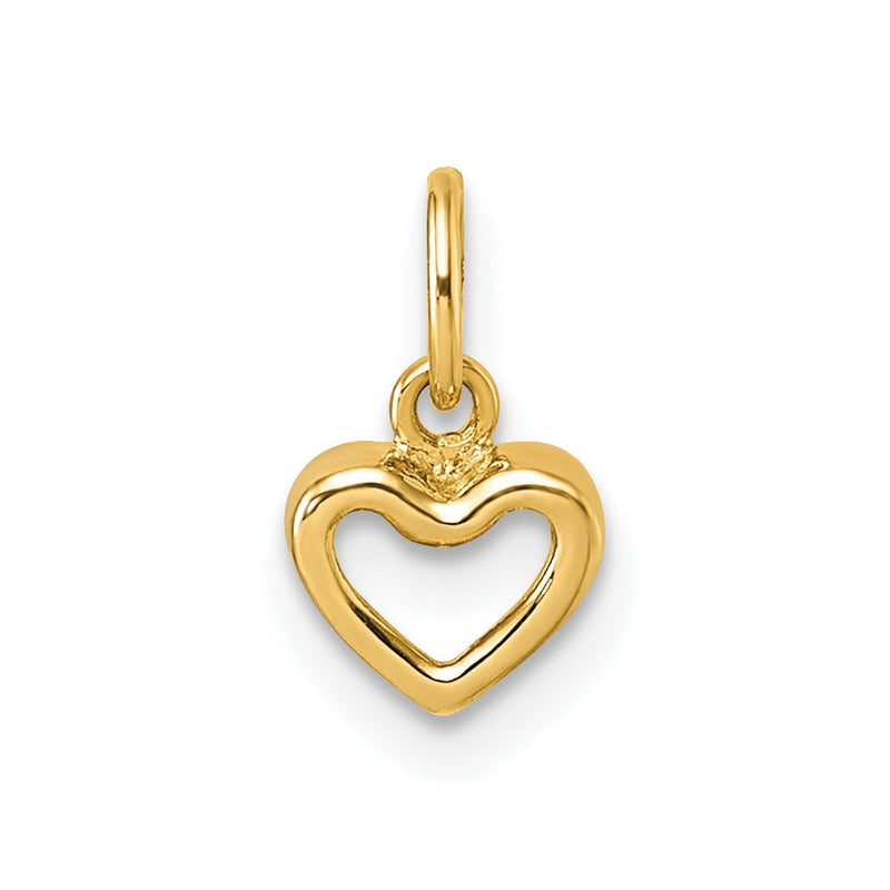 14K Gelbgold Poliert Herz Anhänger