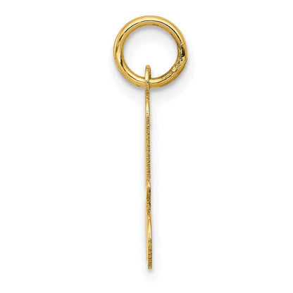 14K Gelbgold 14ky Schreibschrift Buchstabe A Initiale Charm