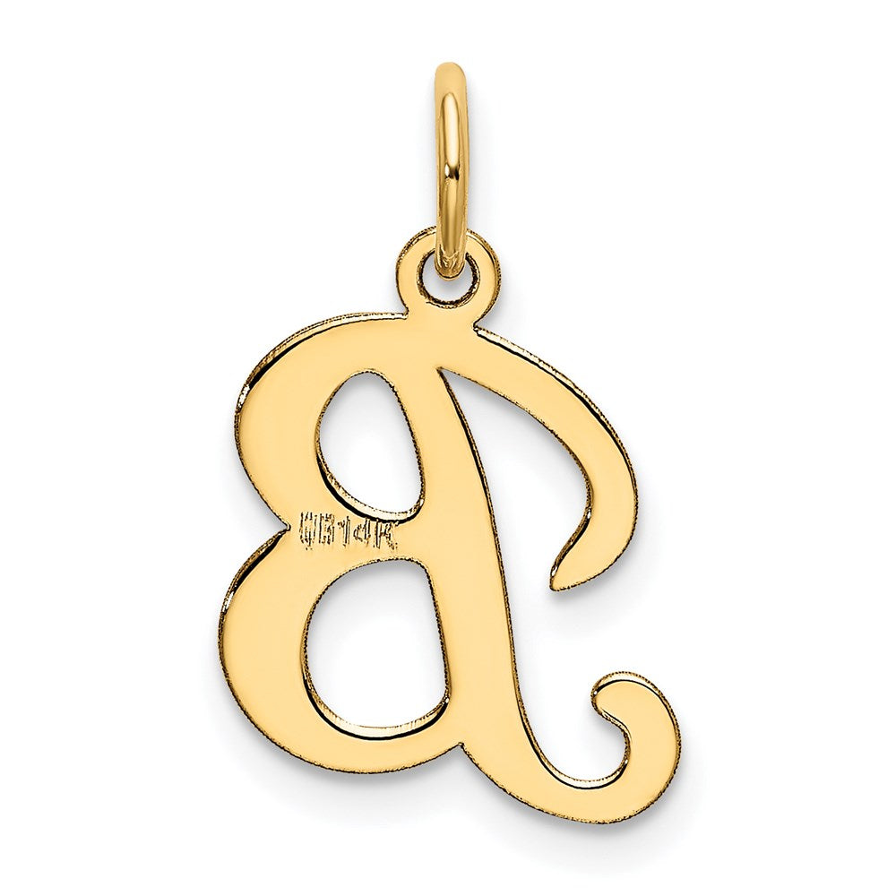 14K Gelbgold 14ky Schreibschrift Buchstabe B Initiale Charm
