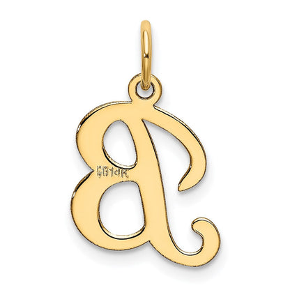 14K Gelbgold 14ky Schreibschrift Buchstabe B Initiale Charm