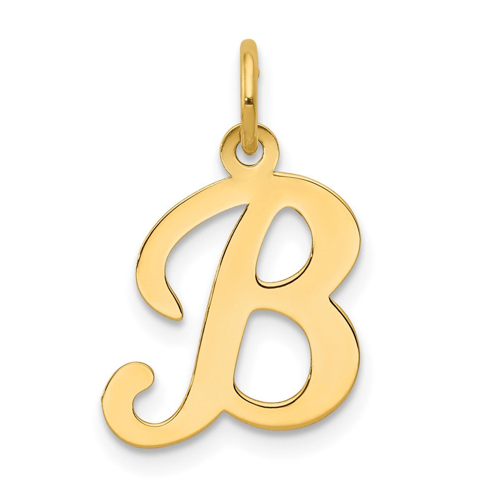 14K Gelbgold 14ky Schreibschrift Buchstabe B Initiale Charm