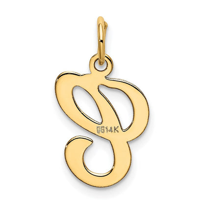 14K Gelbgold 14ky Schreibschrift Buchstabe C Initiale Charm