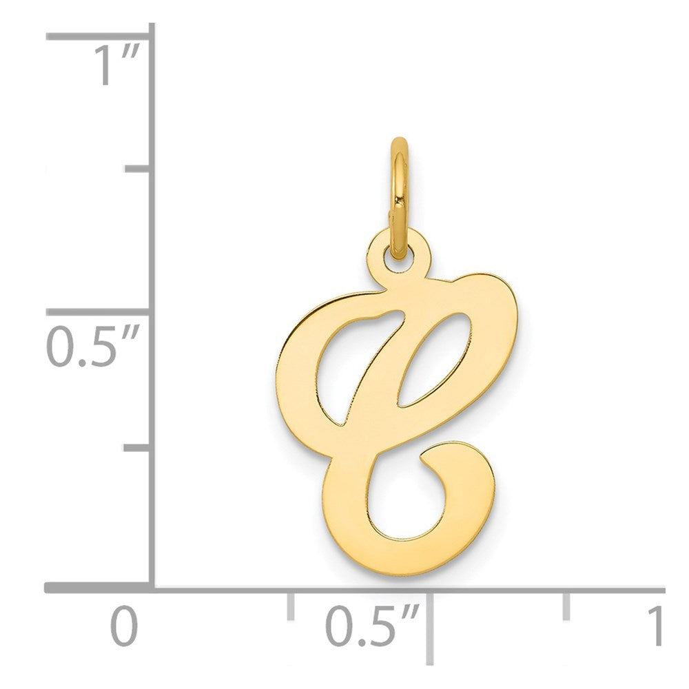 14K Gelbgold 14ky Schreibschrift Buchstabe C Initiale Charm