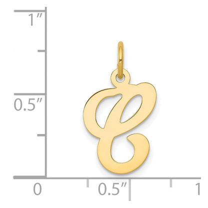14K Gelbgold 14ky Schreibschrift Buchstabe C Initiale Charm