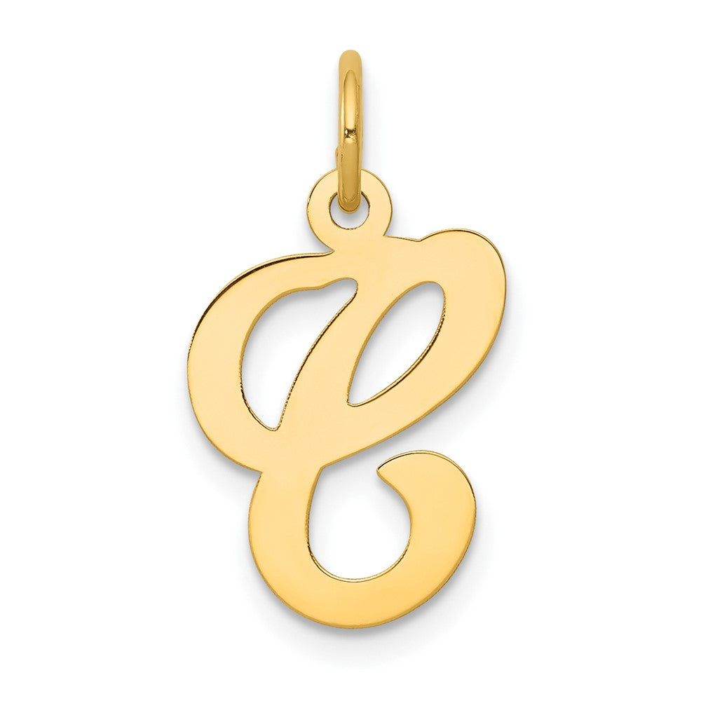 14K Gelbgold 14ky Schreibschrift Buchstabe C Initiale Charm
