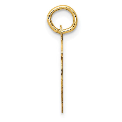 14K Gelbgold 14ky Schreibschrift Buchstabe D Initiale Charm