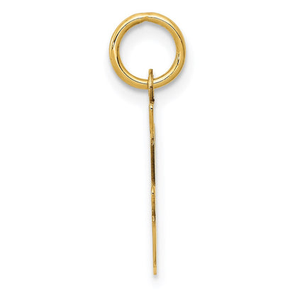14K Gelbgold 14ky Schreibschrift Buchstabe F Initiale Charm