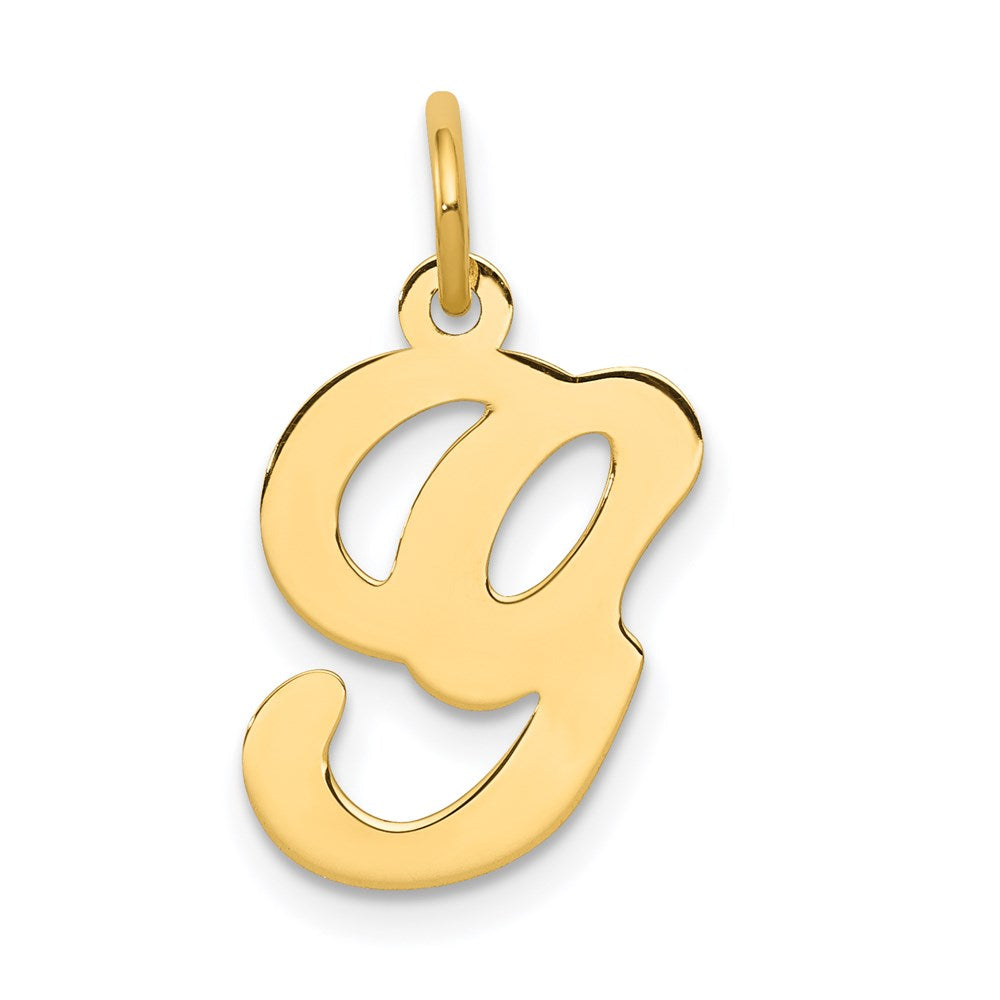 14K Gelbgold 14ky Schreibschrift Buchstabe G Initiale Charm