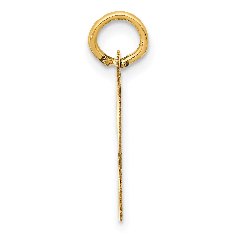 14K Gelbgold 14ky Schreibschrift Buchstabe H Initiale Charm