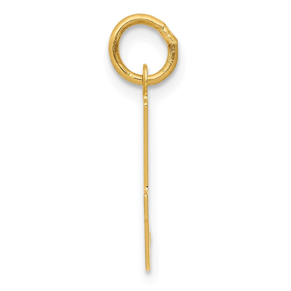14K Gelbgold 14ky Schreibschrift Buchstabe I Initiale Charm
