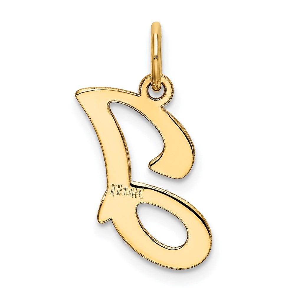 14K Gelbgold 14ky Schreibschrift Buchstabe J Initiale Charm
