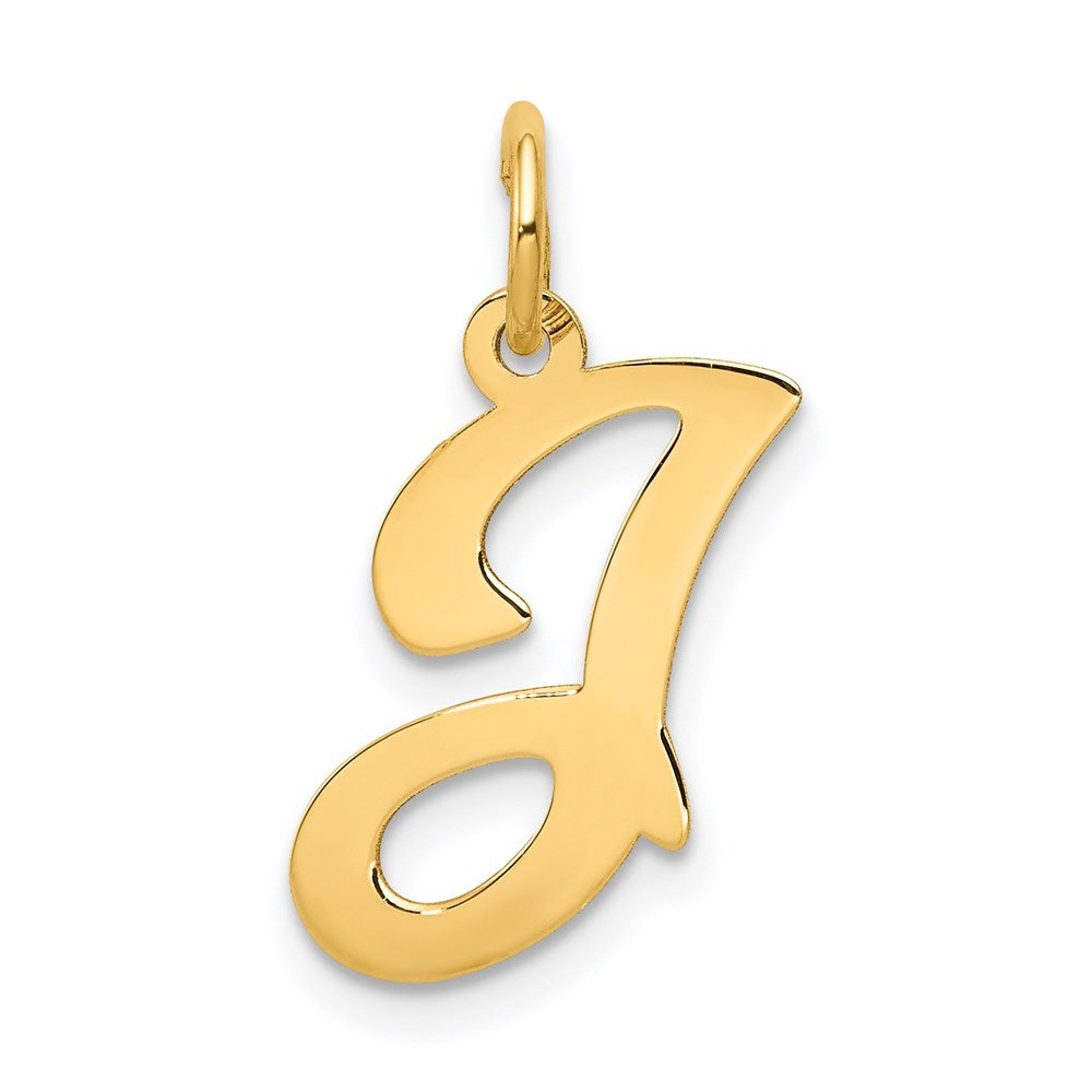 14K Gelbgold 14ky Schreibschrift Buchstabe J Initiale Charm
