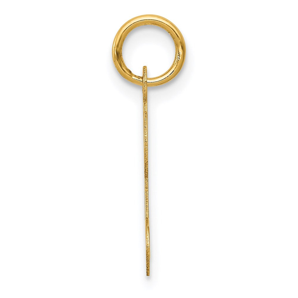 14K Gelbgold 14ky Schreibschrift Buchstabe K Initiale Charm