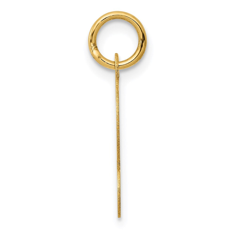 14K Gelbgold 14ky Schreibschrift Buchstabe L Initiale Charm