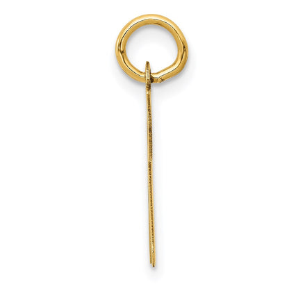 14K Gelbgold 14ky Schreibschrift Buchstabe N Initiale Charm