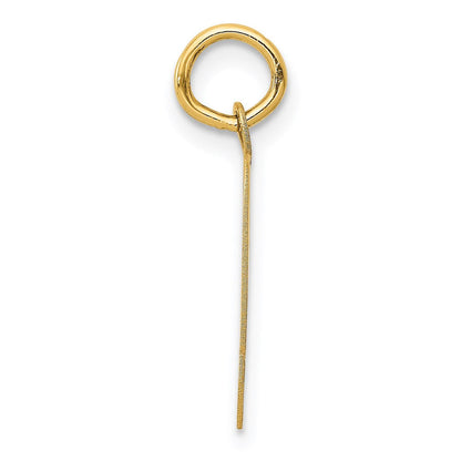 14K Gelbgold 14ky Schreibschrift Buchstabe Q Initiale Charm
