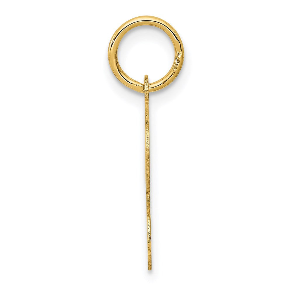 14K Gelbgold 14ky Schreibschrift Buchstabe R Initiale Charm