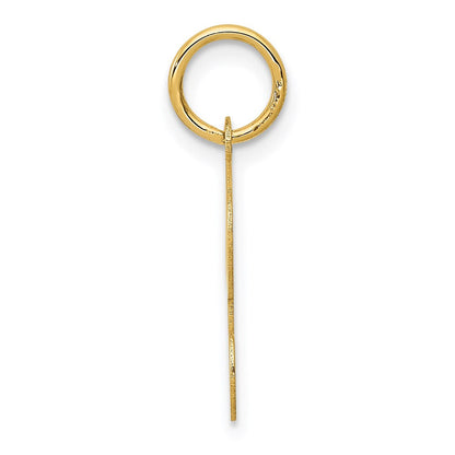 14K Gelbgold 14ky Schreibschrift Buchstabe R Initiale Charm