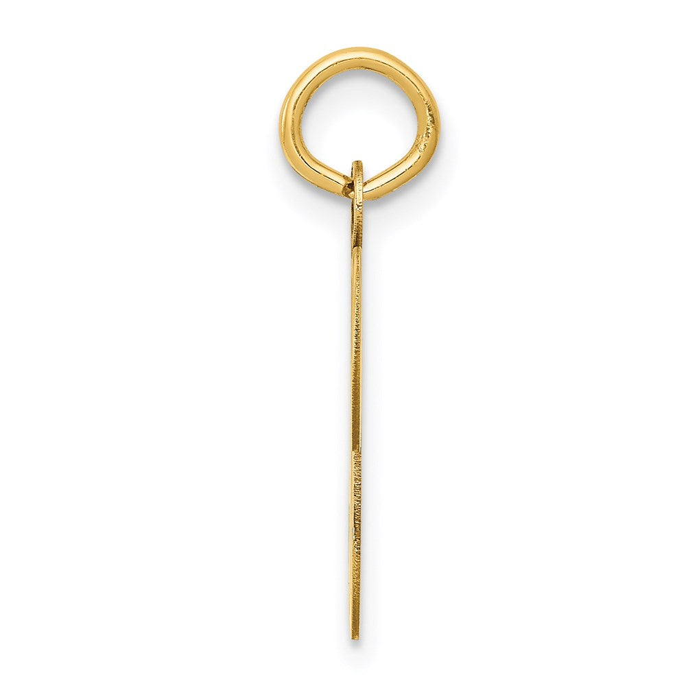 14K Gelbgold 14ky Schreibschrift Buchstabe U Initiale Charm