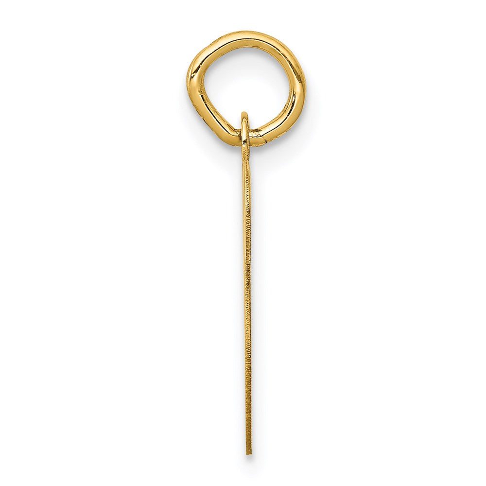 14K Gelbgold 14ky Schreibschrift Buchstabe V Initiale Charm