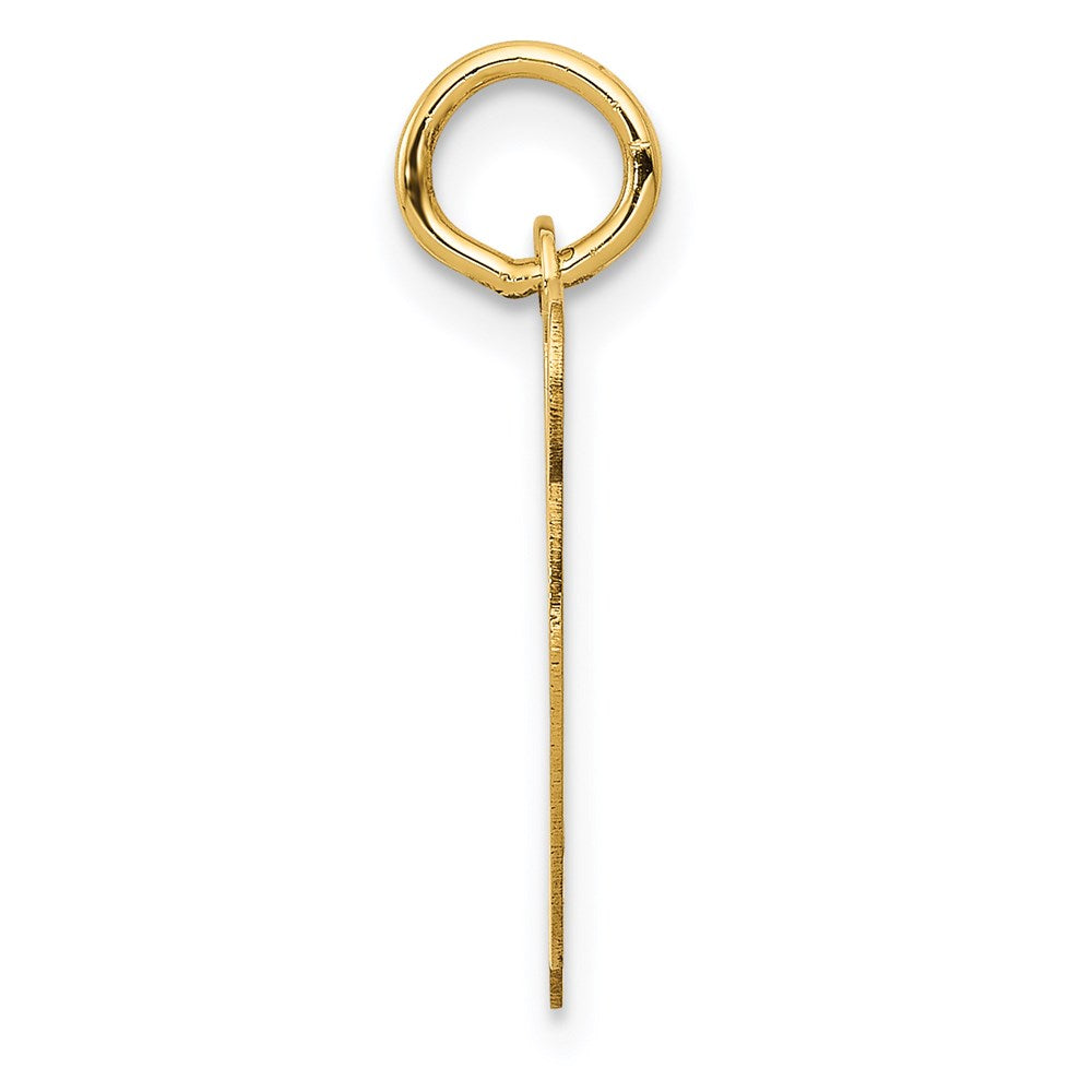 14K Gelbgold 14ky Schreibschrift Buchstabe W Initiale Charm