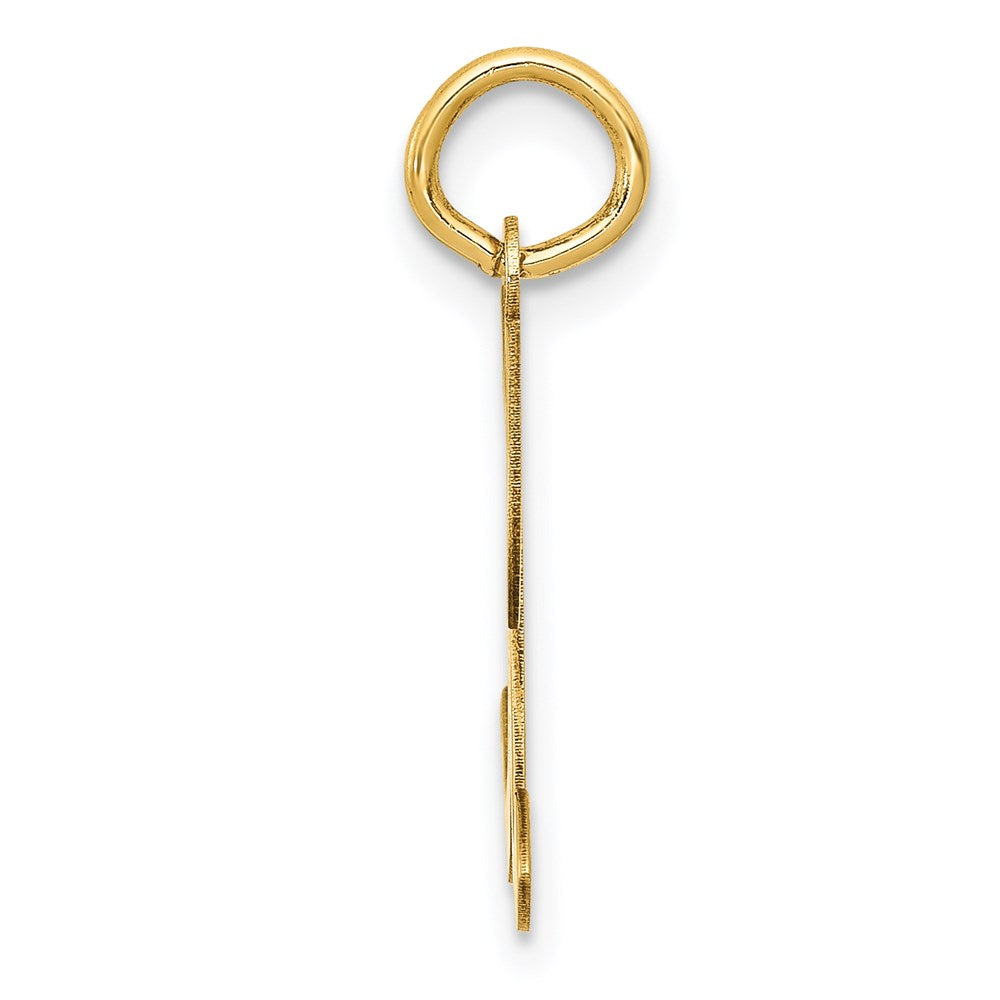 14K Gelbgold 14ky Schreibschrift Buchstabe X Initiale Charm