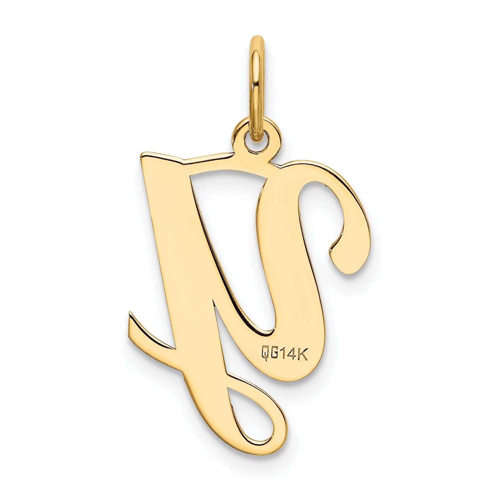 14K Gelbgold 14ky Schreibschrift Buchstabe Y Initiale Charm