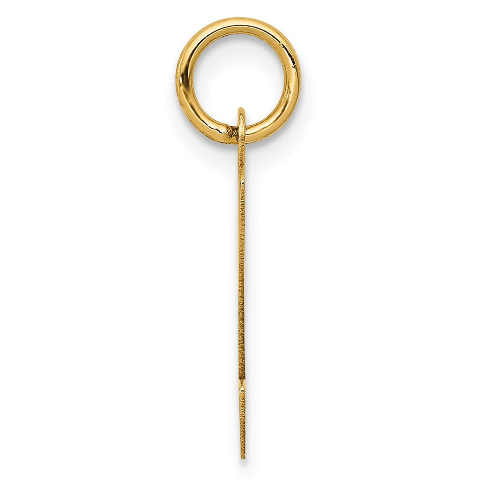 14K Gelbgold 14ky Schreibschrift Buchstabe Z Initiale Charm