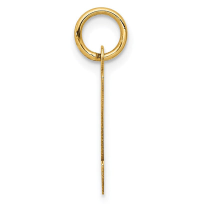 14K Gelbgold 14ky Schreibschrift Buchstabe Z Initiale Charm