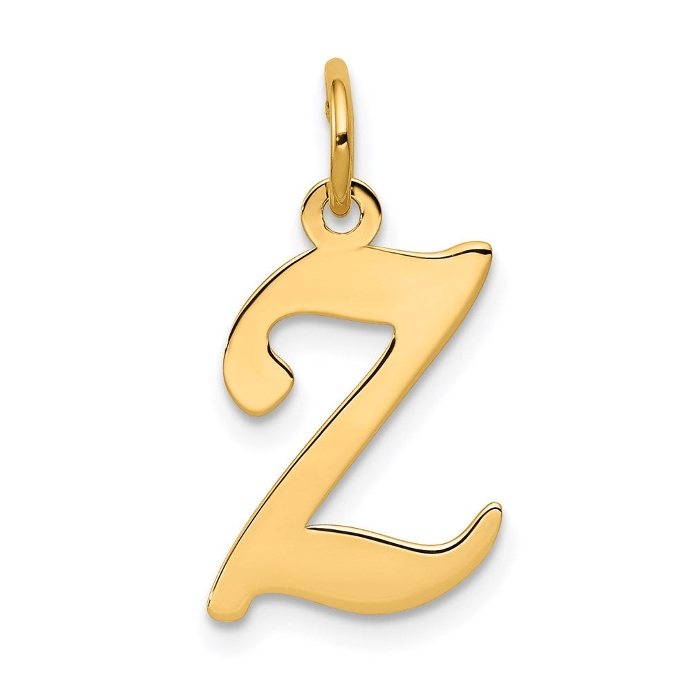 14K Gelbgold 14ky Schreibschrift Buchstabe Z Initiale Charm