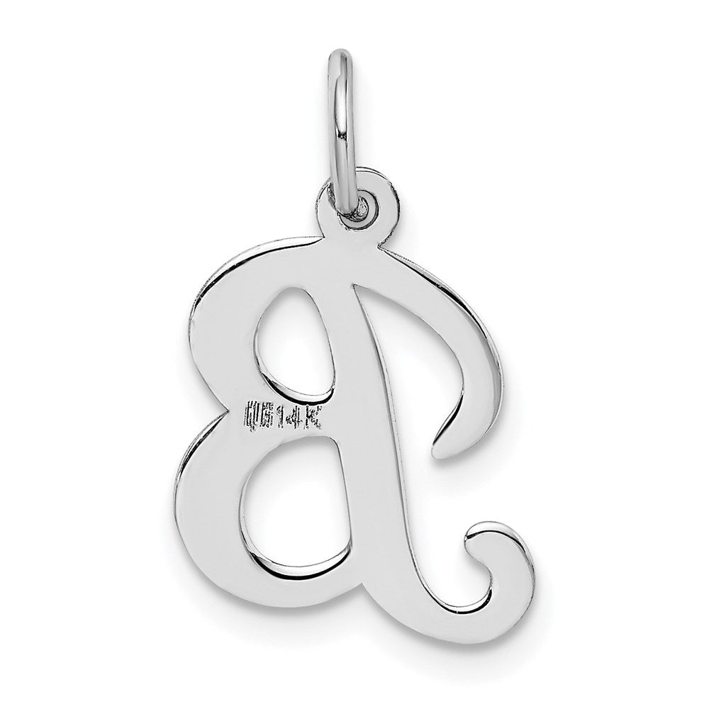 14K Weißgold 14kw Weißgold Schreibschrift Buchstabe B Initiale Charm
