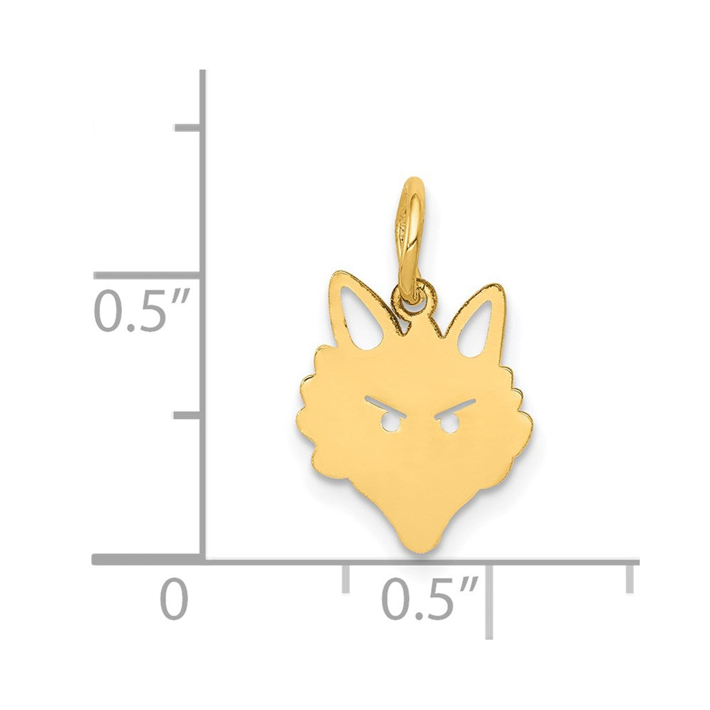 14K Gelbgold 14K Fuchs Kopf Charm