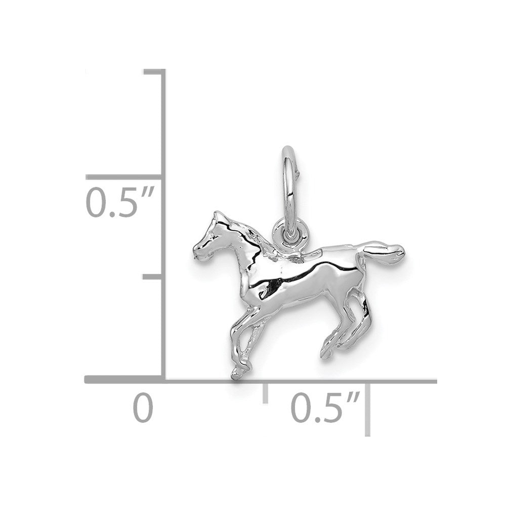 14K Weißgold 14K Weißgold Pferd Charm