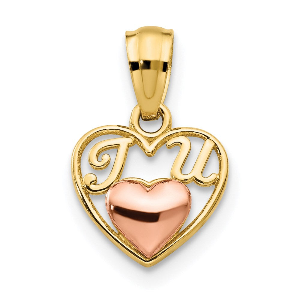 14K Bicolor 14K Bicolor Mini I Liebe U Charm