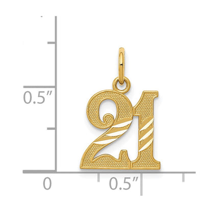 14K Gelbgold 14K Diamantiert 21 Anhänger