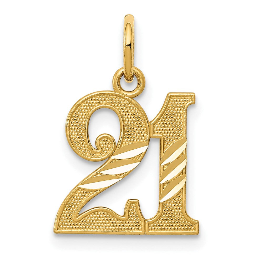 14K Gelbgold 14K Diamantiert 21 Anhänger