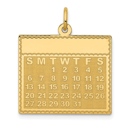 14K Gelbgold Anhänger "Dienstag – Der erste Tag" Kalender