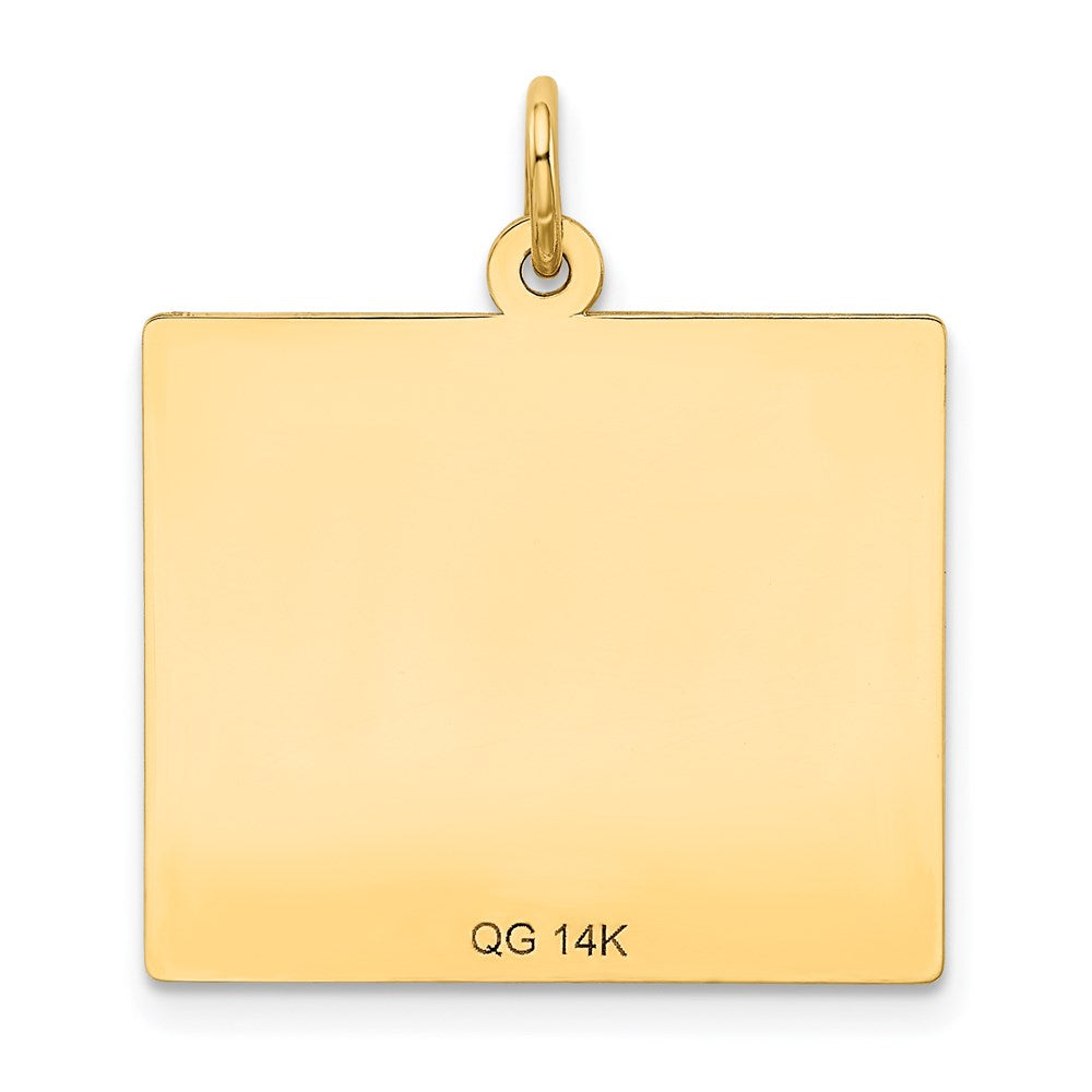 14K Gelbgold 14K Wednesday The First Day Calendar Anhänger