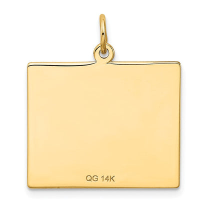 14K Gelbgold Kalender-Anhänger "Freitag, der Erste