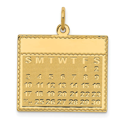 14K Gelbgold Kalender-Anhänger "Freitag, der Erste
