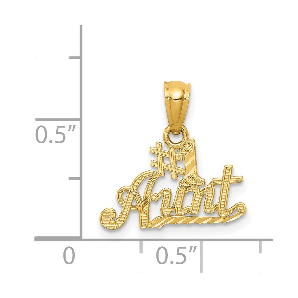 14K Gelbgold 14K #1 Tante Anhänger