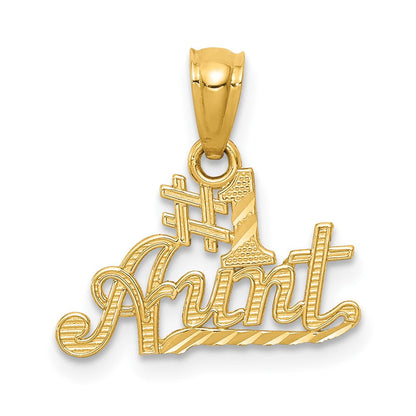 14K Gelbgold 14K #1 Tante Anhänger