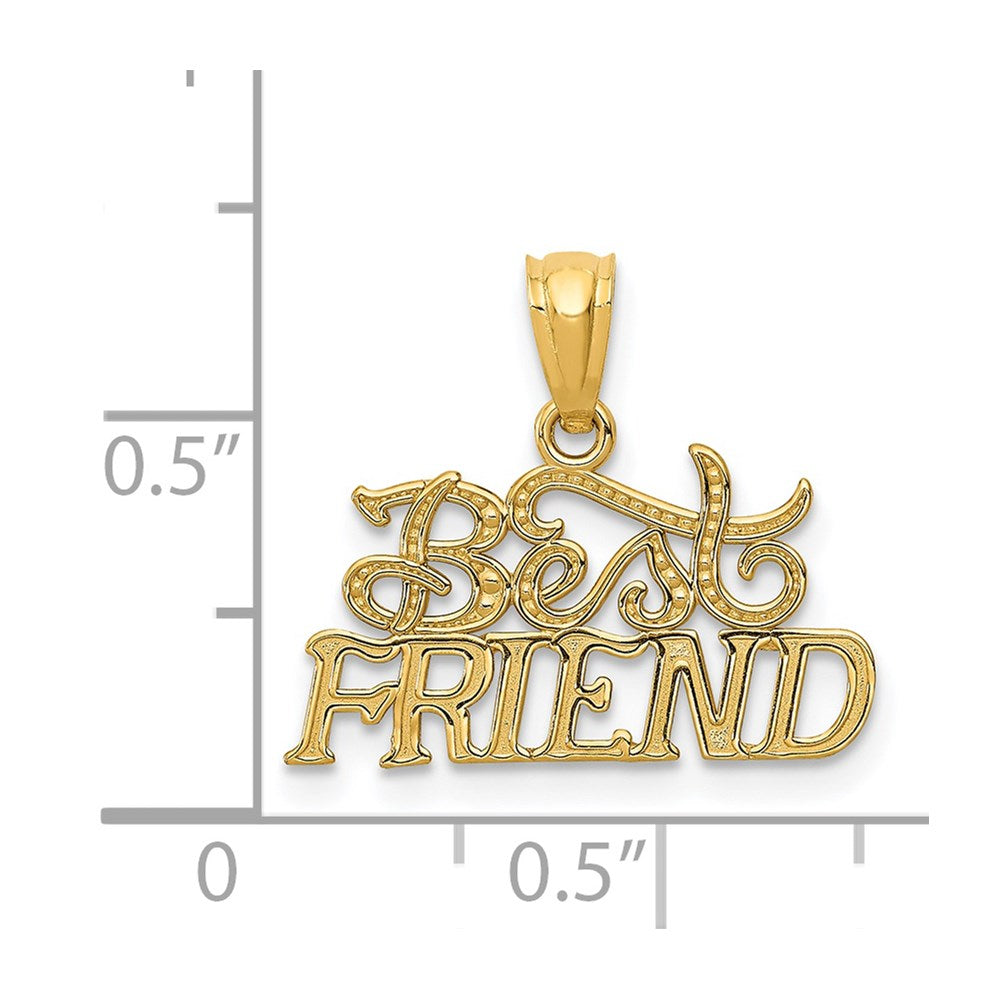 14K Gelbgold 14K Beste Freund Anhänger