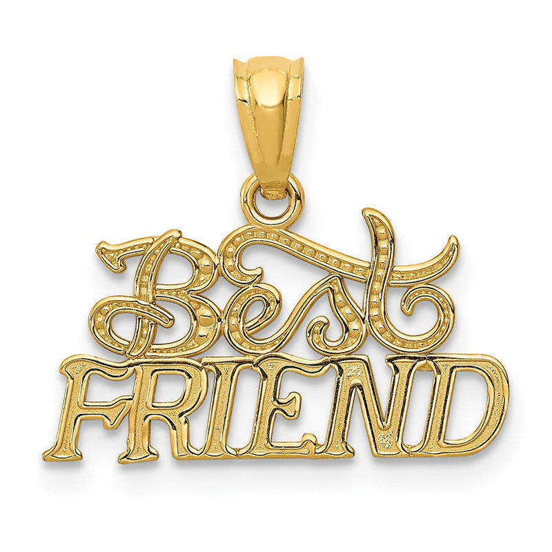 14K Gelbgold 14K Beste Freund Anhänger