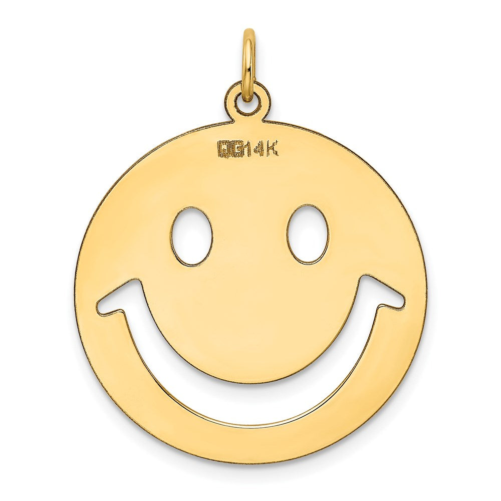 14K Gelbgold Smiley-Gesicht-Charm