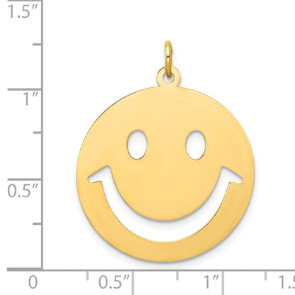 14K Gelbgold Smiley-Gesicht-Charm